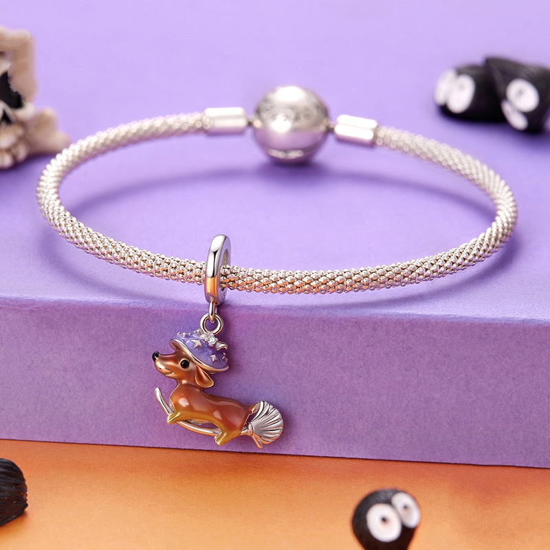 Magical Dachshund Silver Bracelet