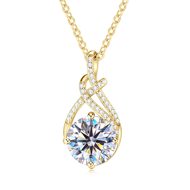 Salome Twisted Moissanite Pendant 2.0 ct-VOOGME
