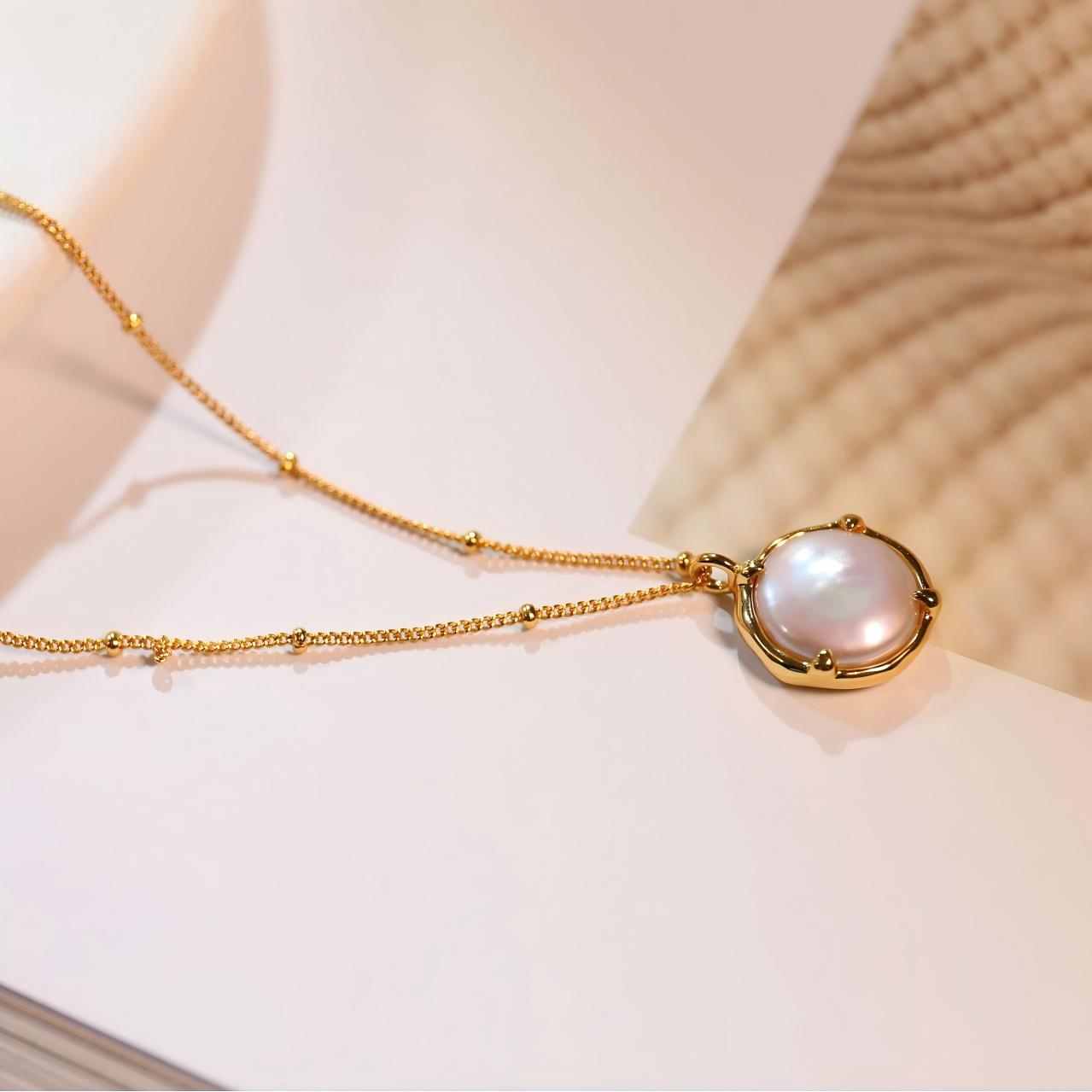 Halo Baroque Pearl Necklace