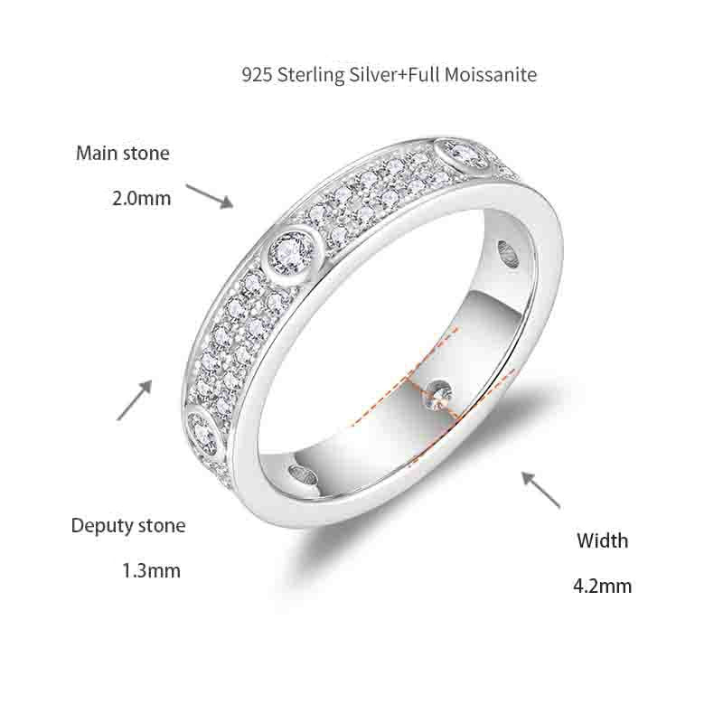 Cecile Round Moissanite Wedding Band-VOOGME