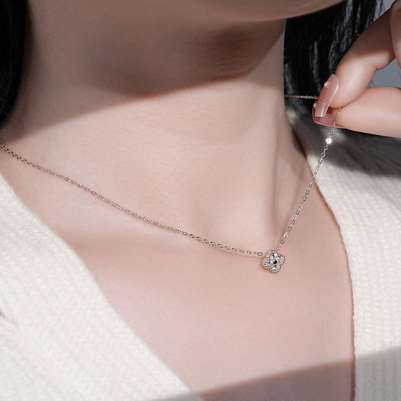 Salter Four Leaf Clover Moissanite Necklace