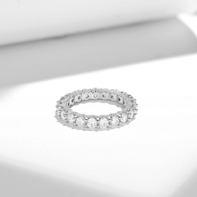 Full Pave Eternity Moissanite Wedding Band
