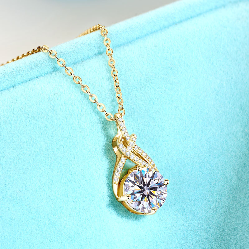 Salome Twisted Moissanite Pendant 2.0 ct-VOOGME