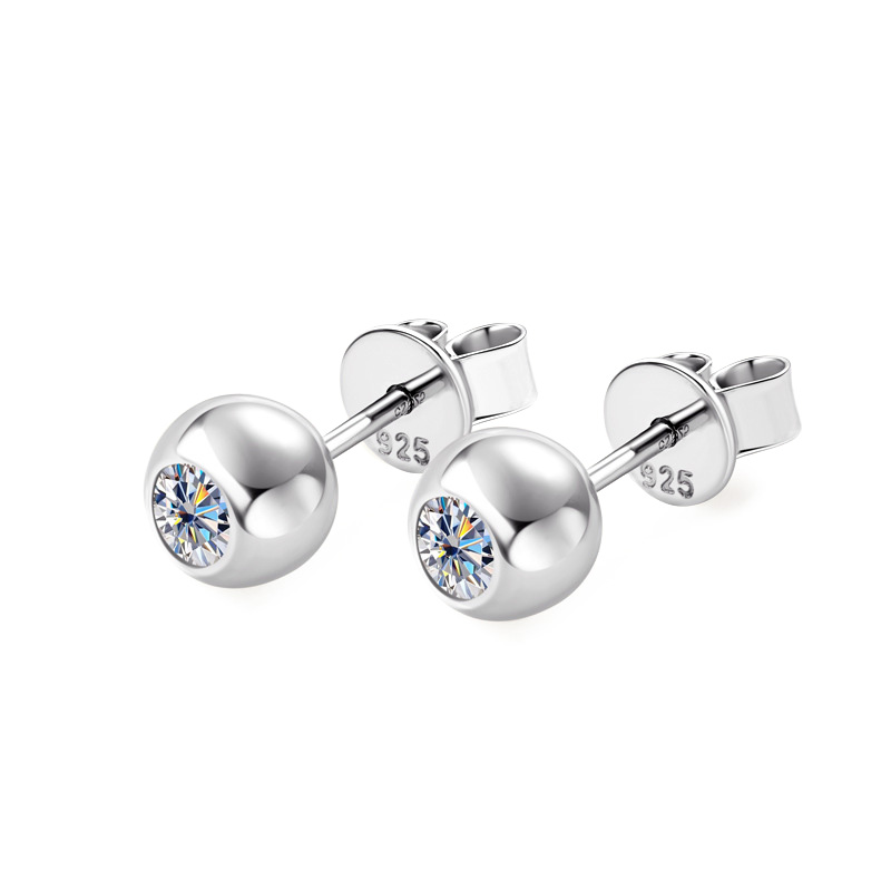 Elvira Small Bubble Moissanite Stud Earrings-VOOGME