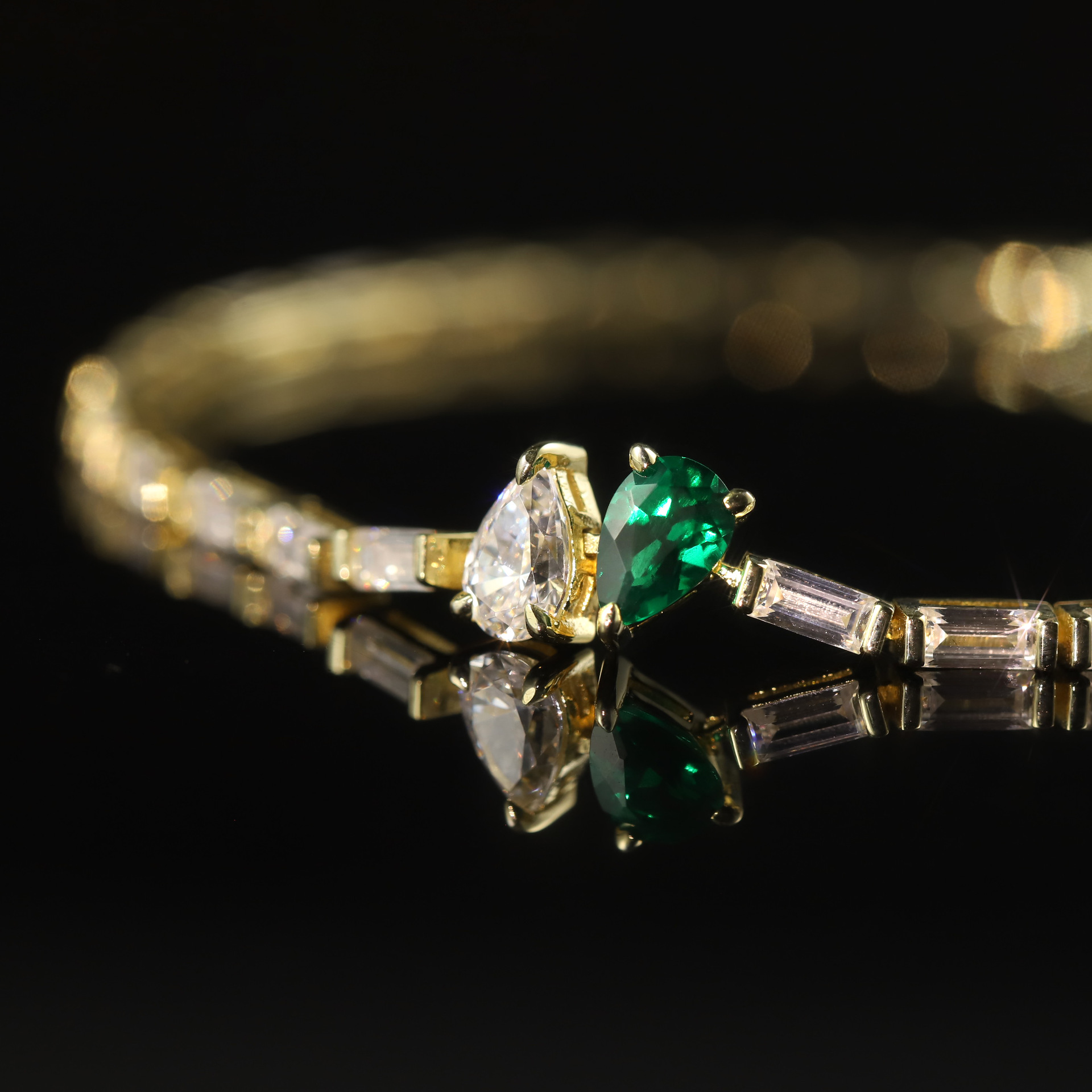 Alyssa Radiant Bouquet Moissanite Ring