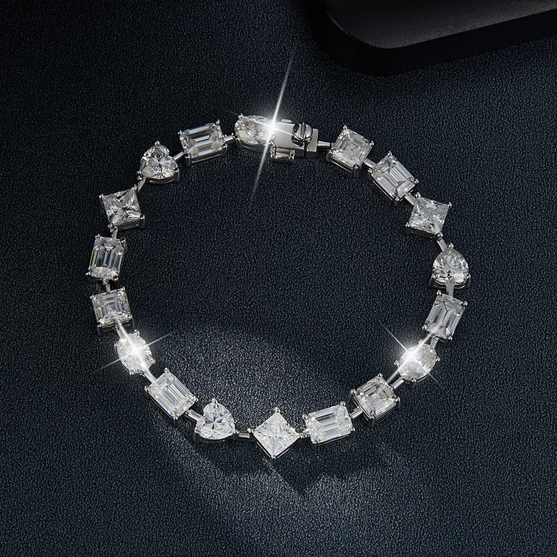 Multi-shape Moissanite Bracelet (16 ct.tw.)-VOOGME