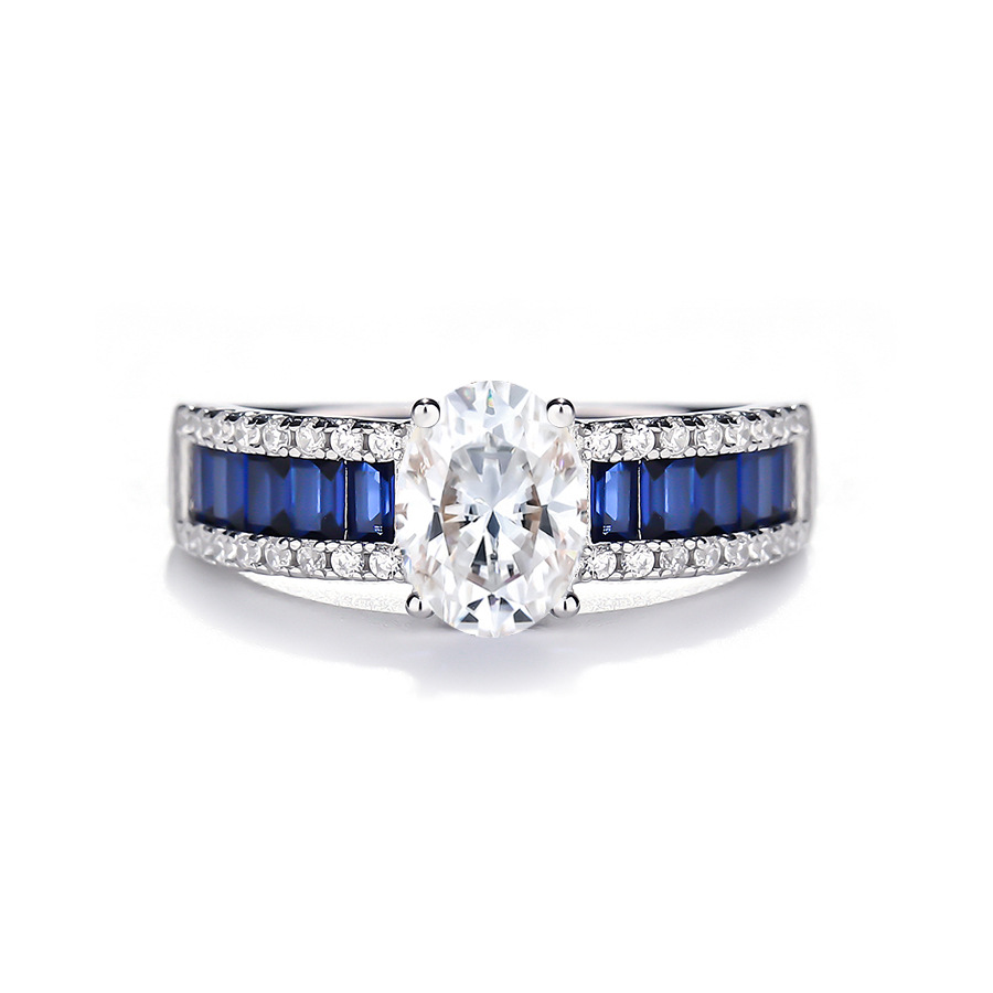 Celeste Step-Cut Moissanite Engagement Ring