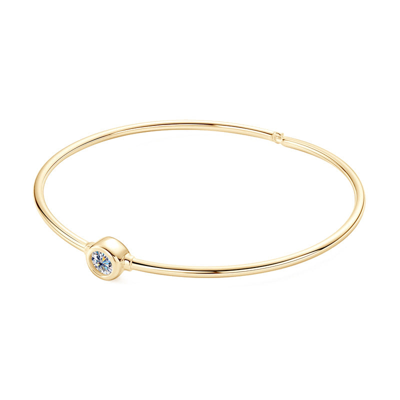 Rowan Bubble Moissanite Cuff Bracelet-VOOGME