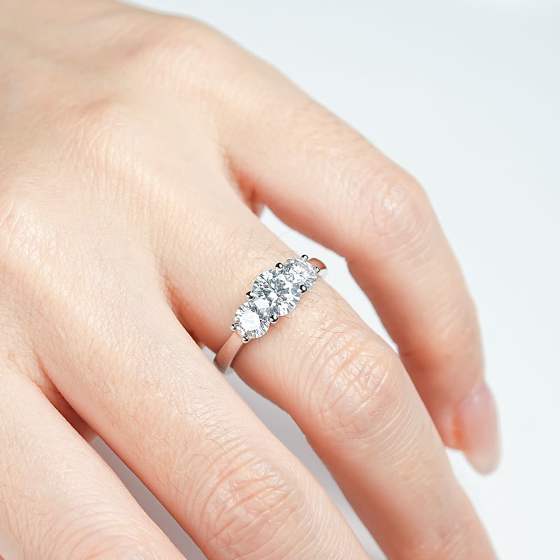 Three-Stone Moissanite Engagement Ring (2.0 ct. tw)