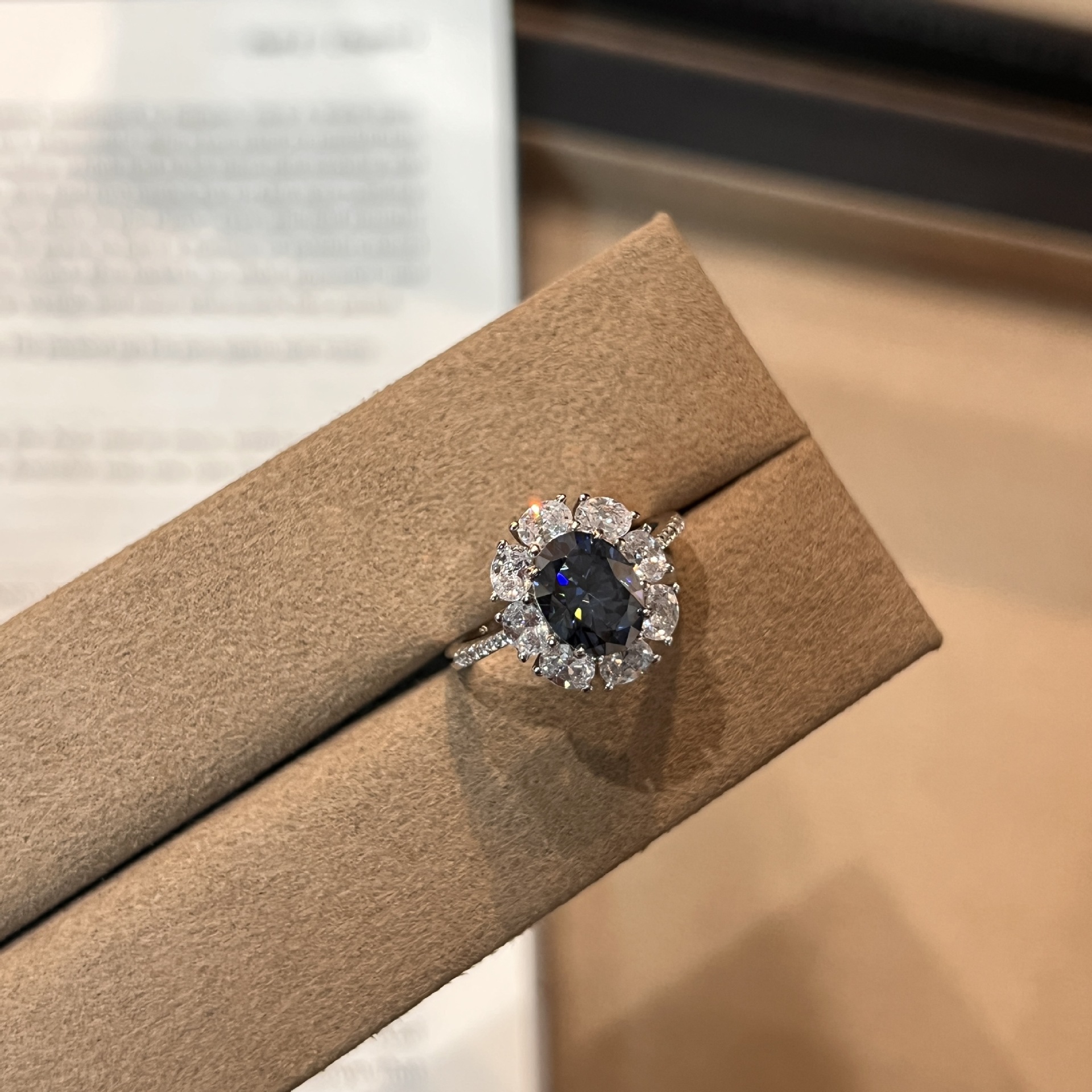 Princess Diana's Halo Moissanite Engagement Ring