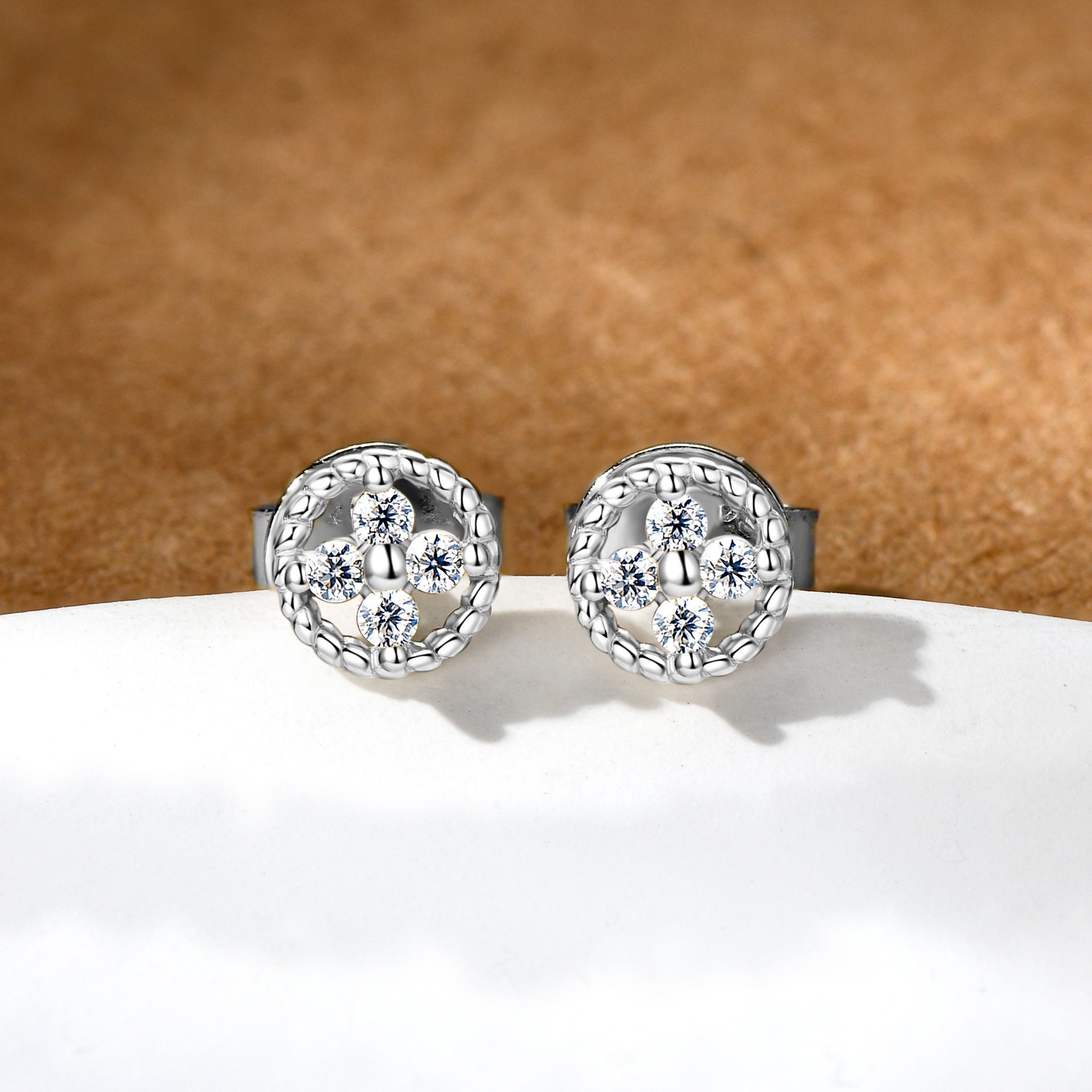 Lucky Promise Moissante Stud Earrings