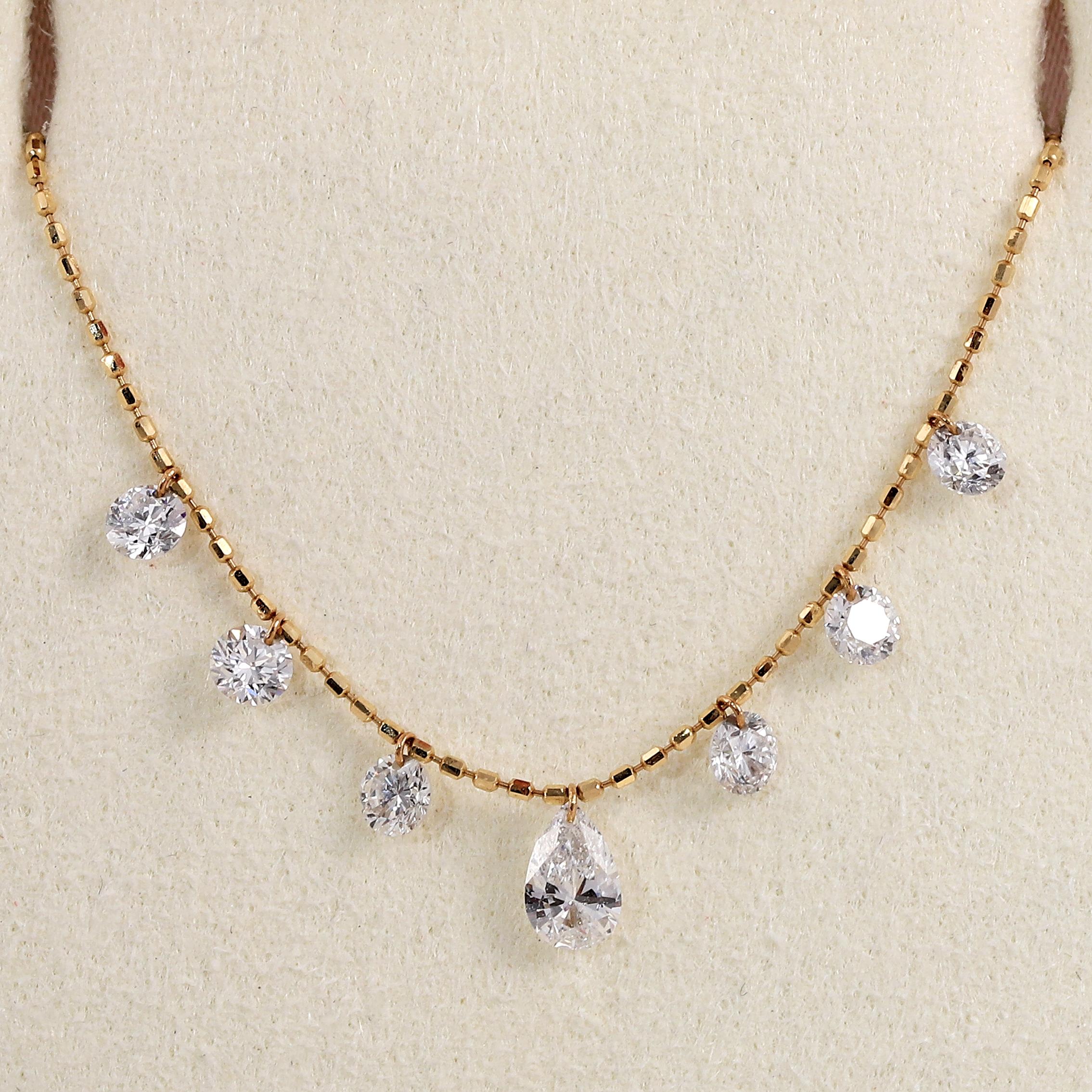 18K Gold Lab-Created Diamond Necklace