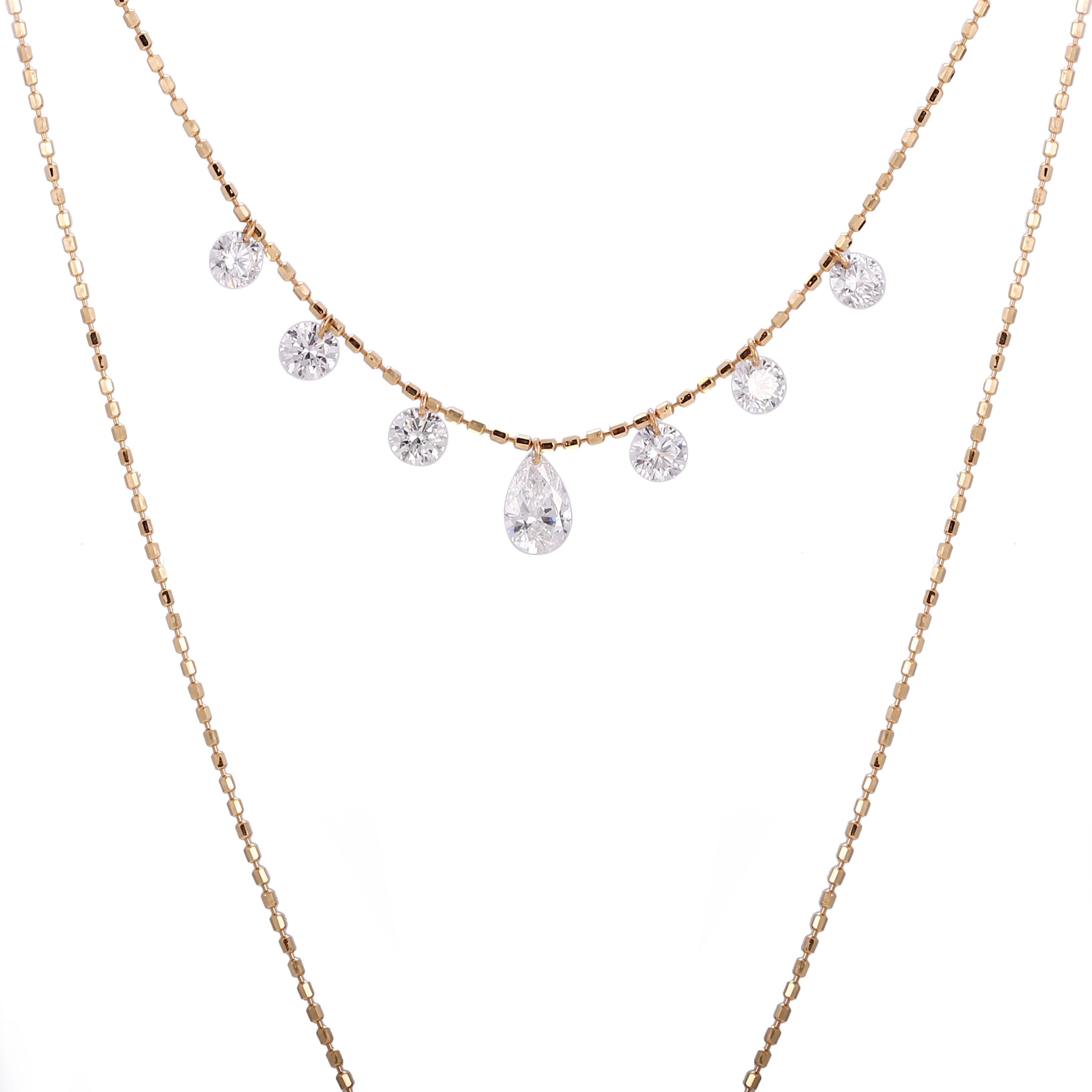 18K Gold Lab-Created Diamond Necklace