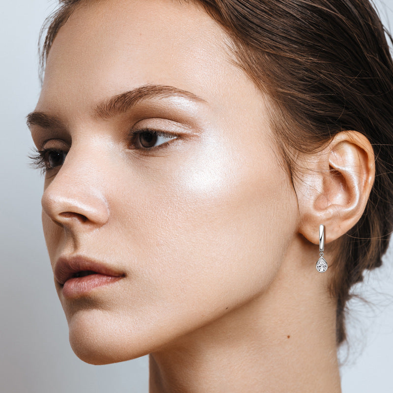 Pear Moissanite Drop Earrings (1.0 ct.tw.)-VOOGME