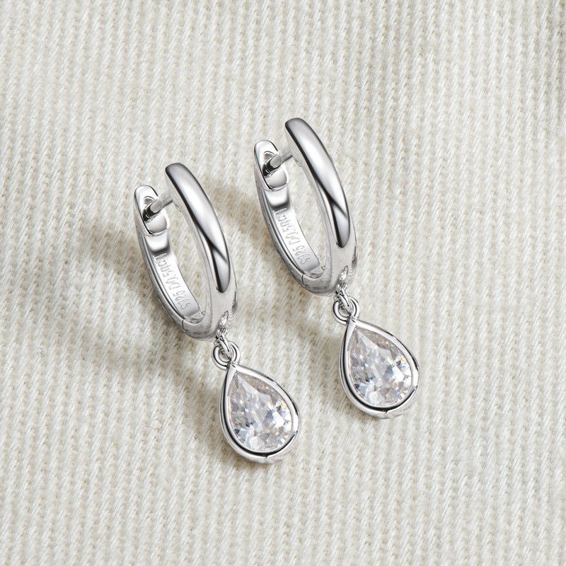 Pear Moissanite Drop Earrings (1.0 ct.tw.)-VOOGME