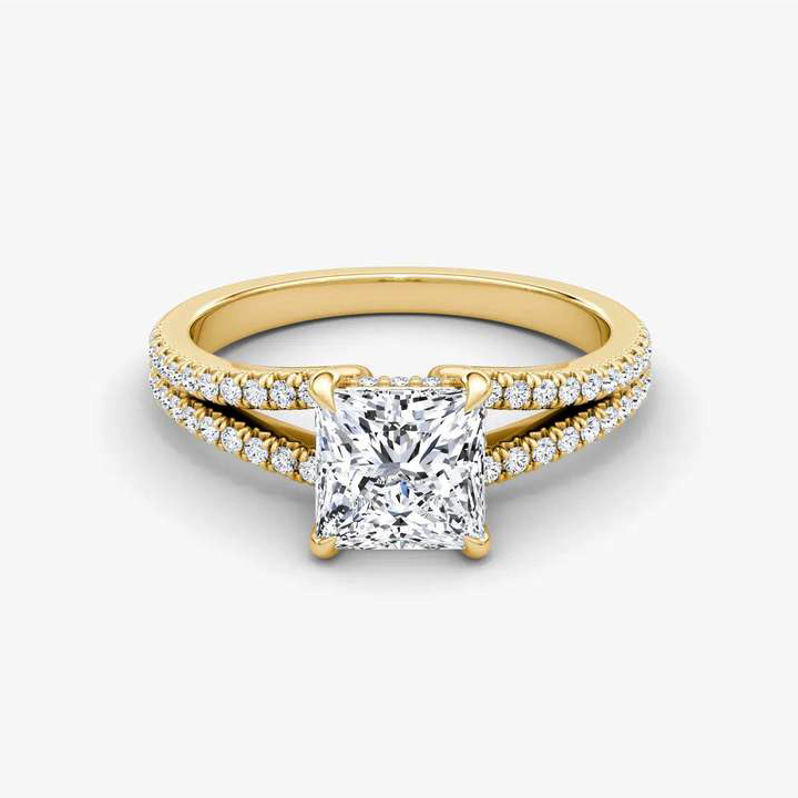 Split Shank Moissanite Engagement Ring-VOOGME