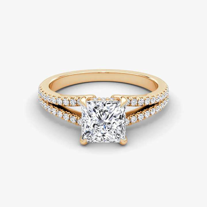 Split Shank Moissanite Engagement Ring-VOOGME