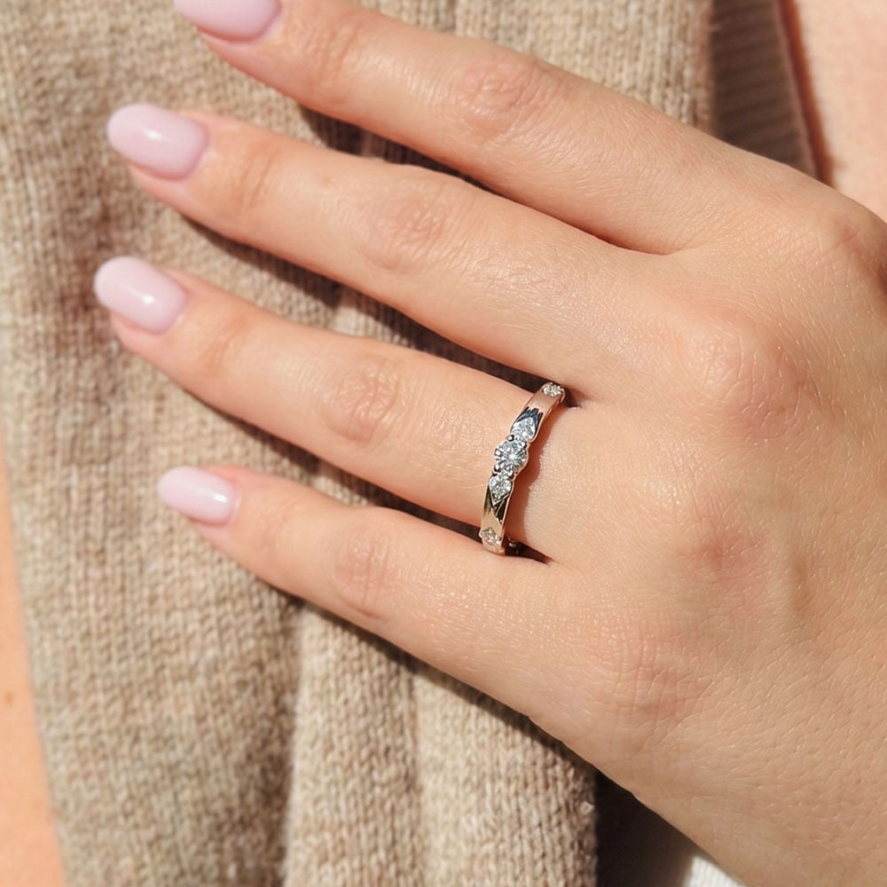Secret Garden Moissanite Wedding Band