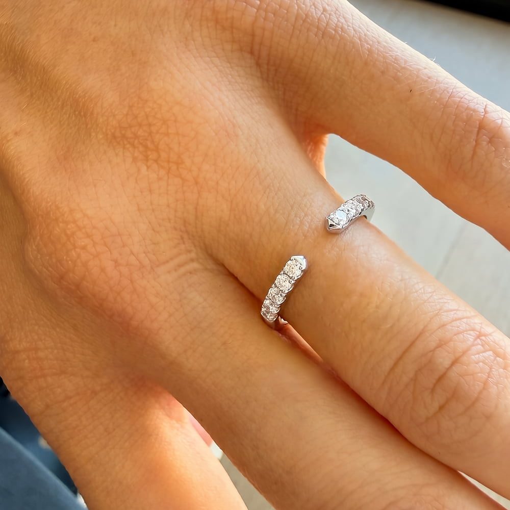 Lana Stacked Moissanite Wedding Band
