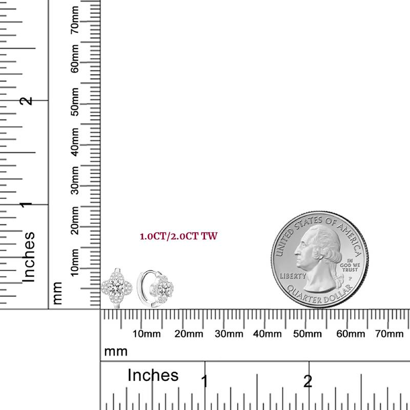 Edna Clover Moissanite Stud Earrings