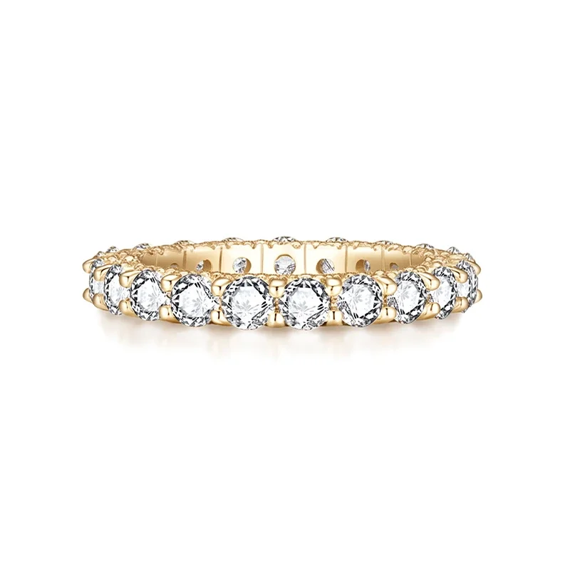 Full Pave Eternity Moissanite Wedding Band