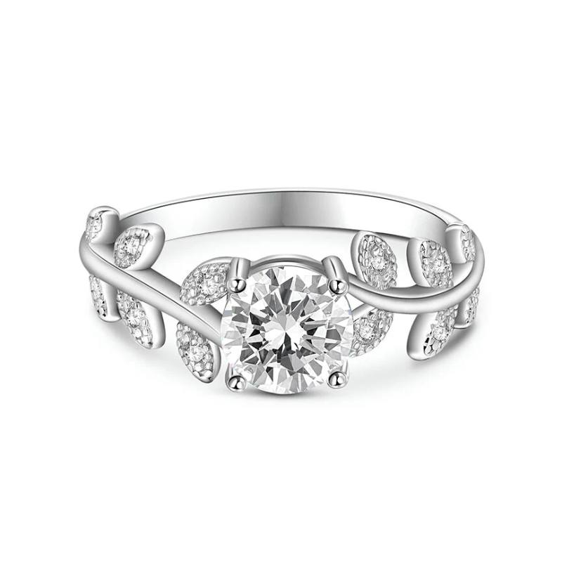 Rose Vine Moissanite Ring