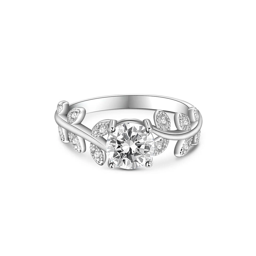 Rose Vine Moissanite Ring