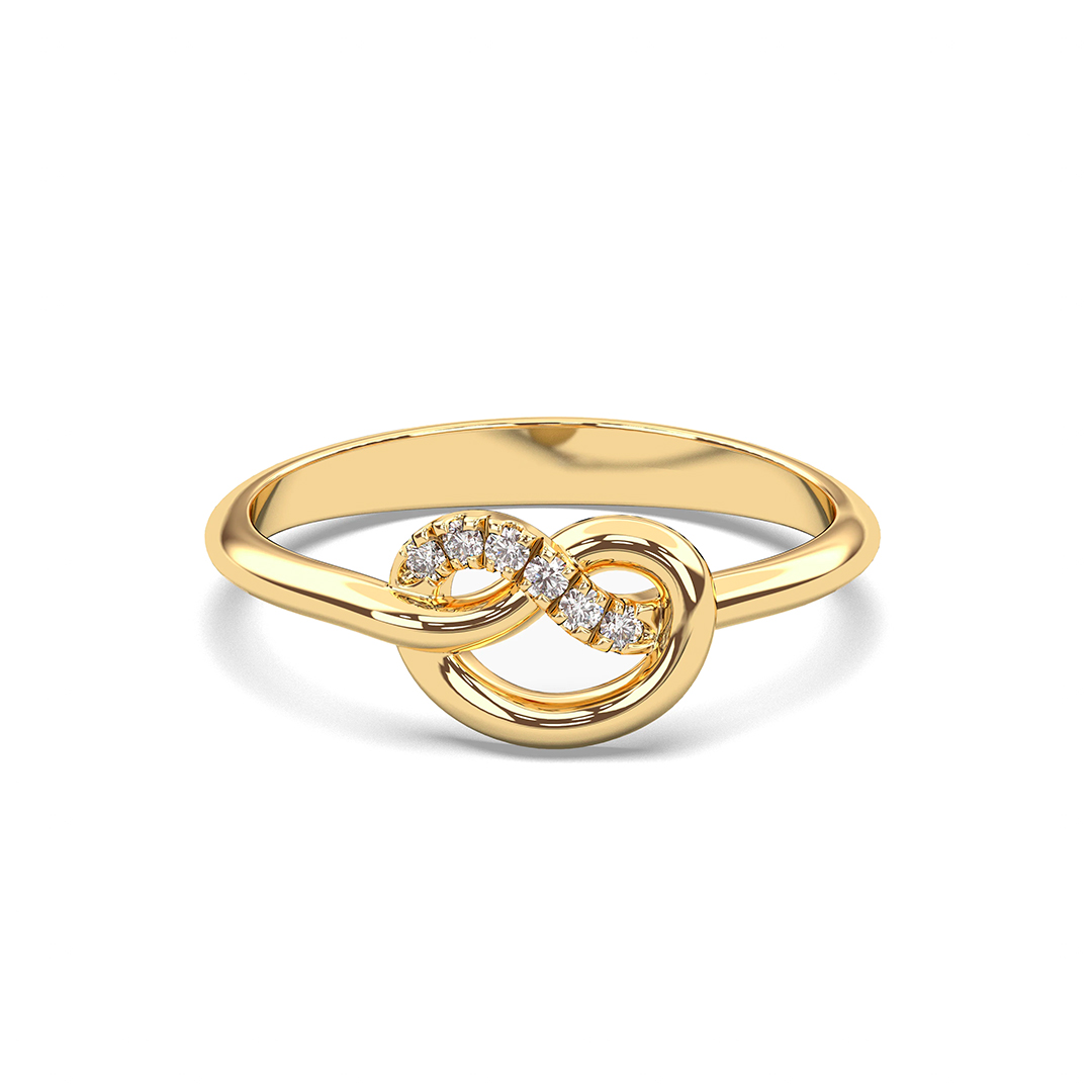 Pretzel Heart Moissanite Ring