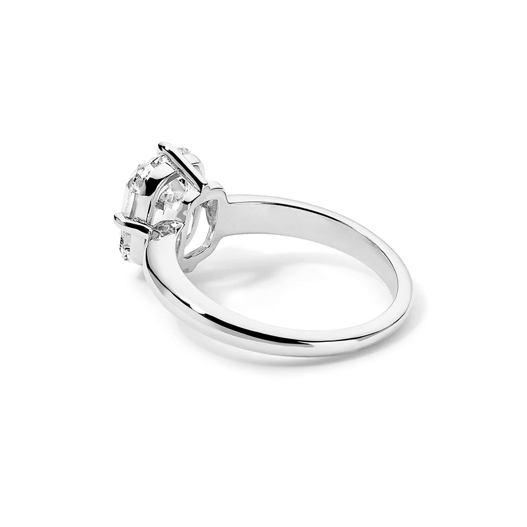 Cushion Cut Moissanite Ring