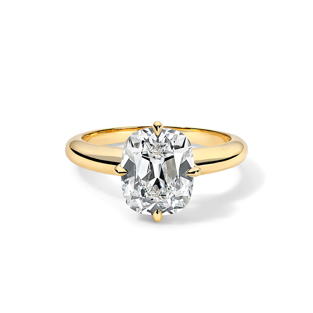 Cushion Cut Moissanite Ring