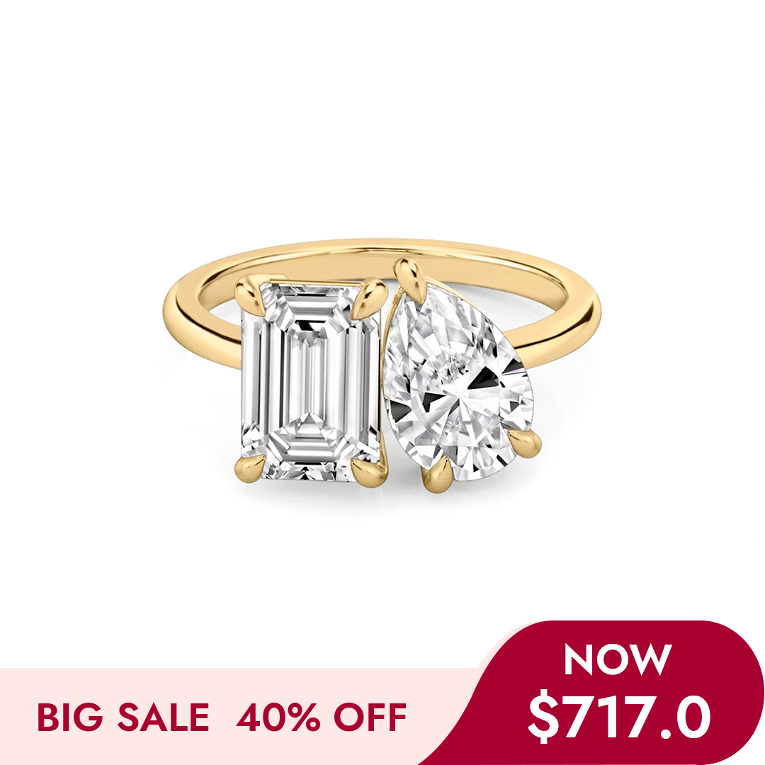 Toi Et Moi Moissanite Ring