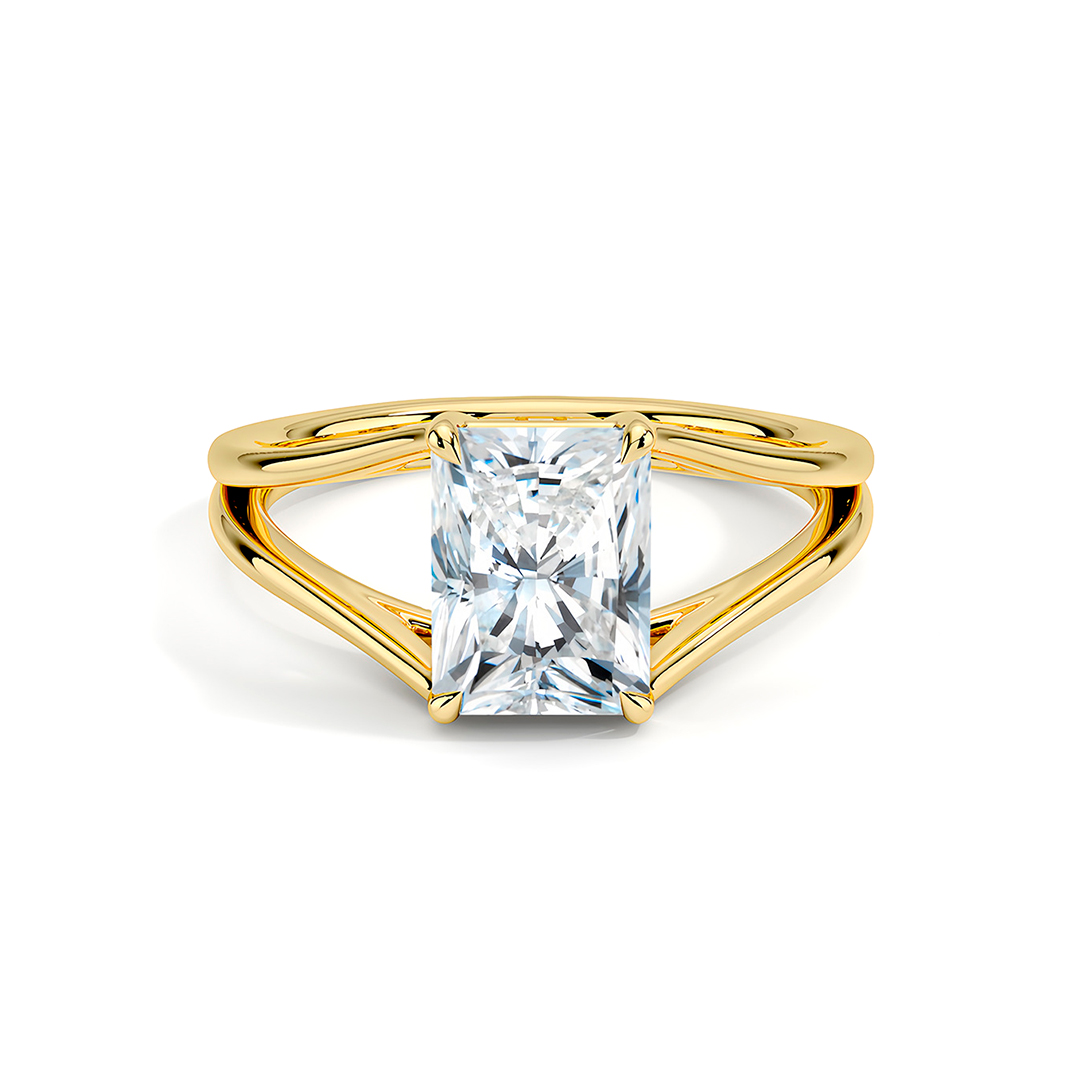 Spilt Shank Solitaire Classic Moissanite Ring
