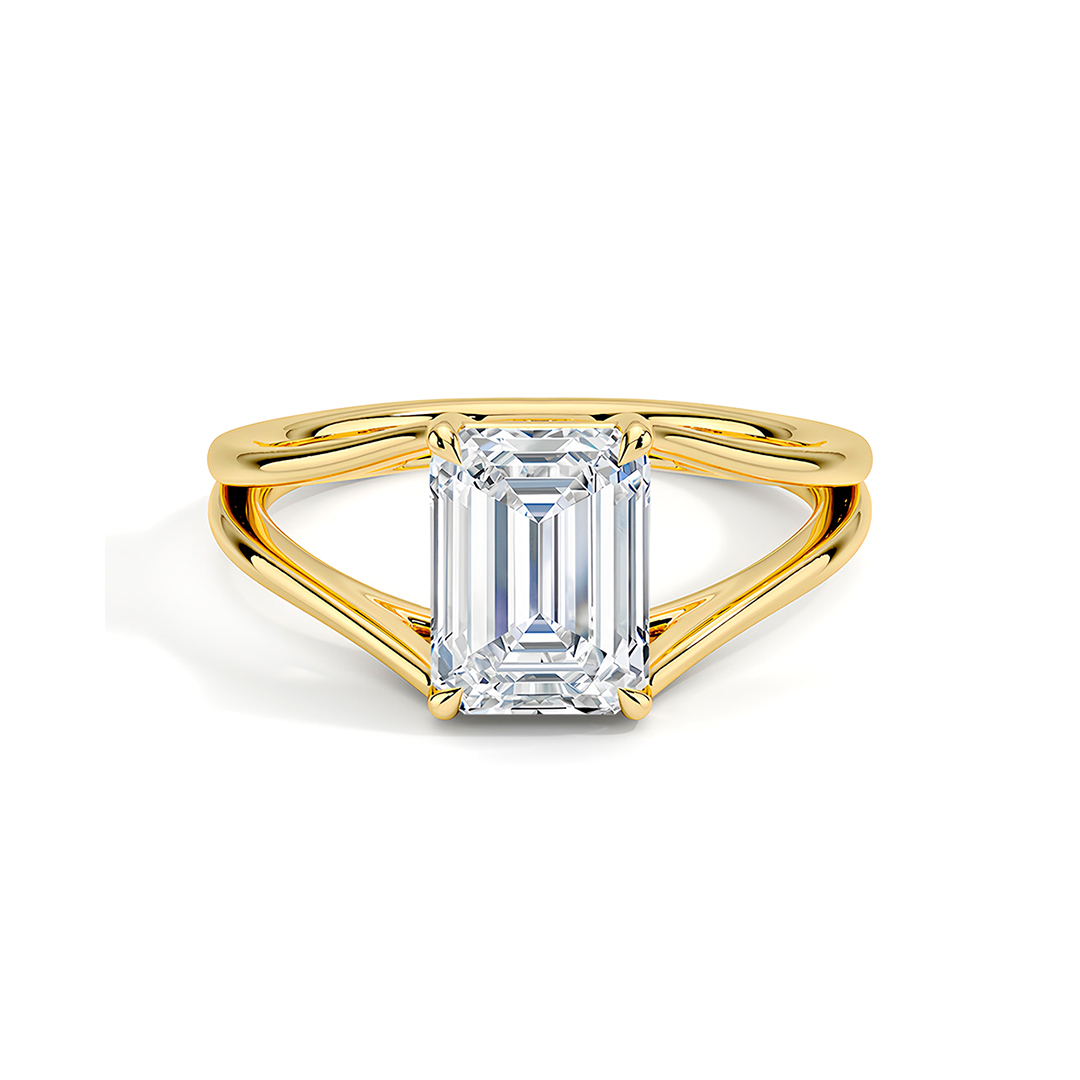 Spilt Shank Solitaire Classic Moissanite Ring