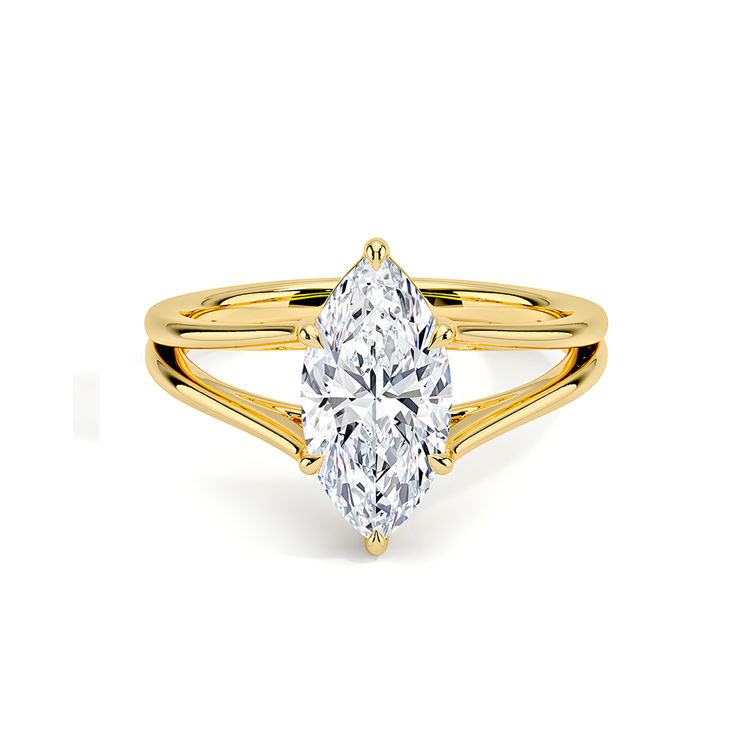 Spilt Shank Solitaire Classic Moissanite Ring