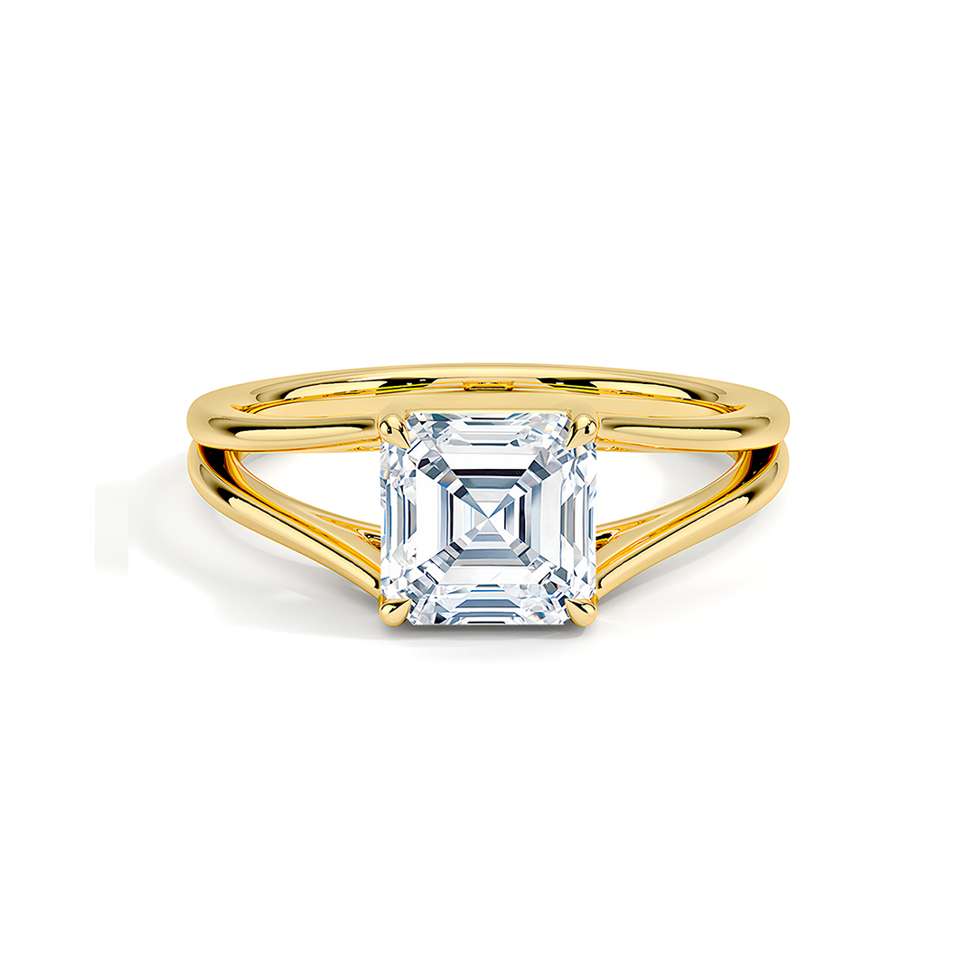 Spilt Shank Solitaire Classic Moissanite Ring