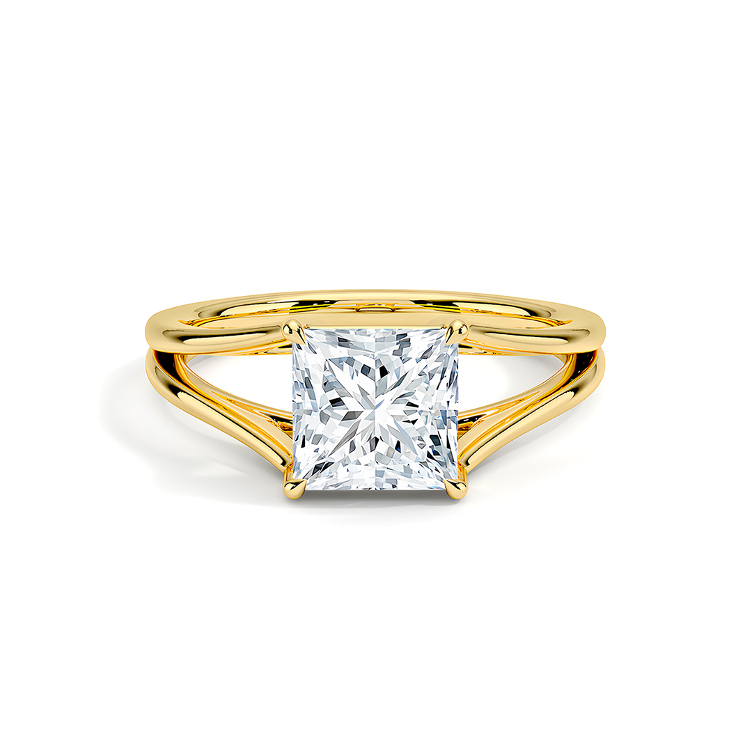 Spilt Shank Solitaire Classic Moissanite Ring