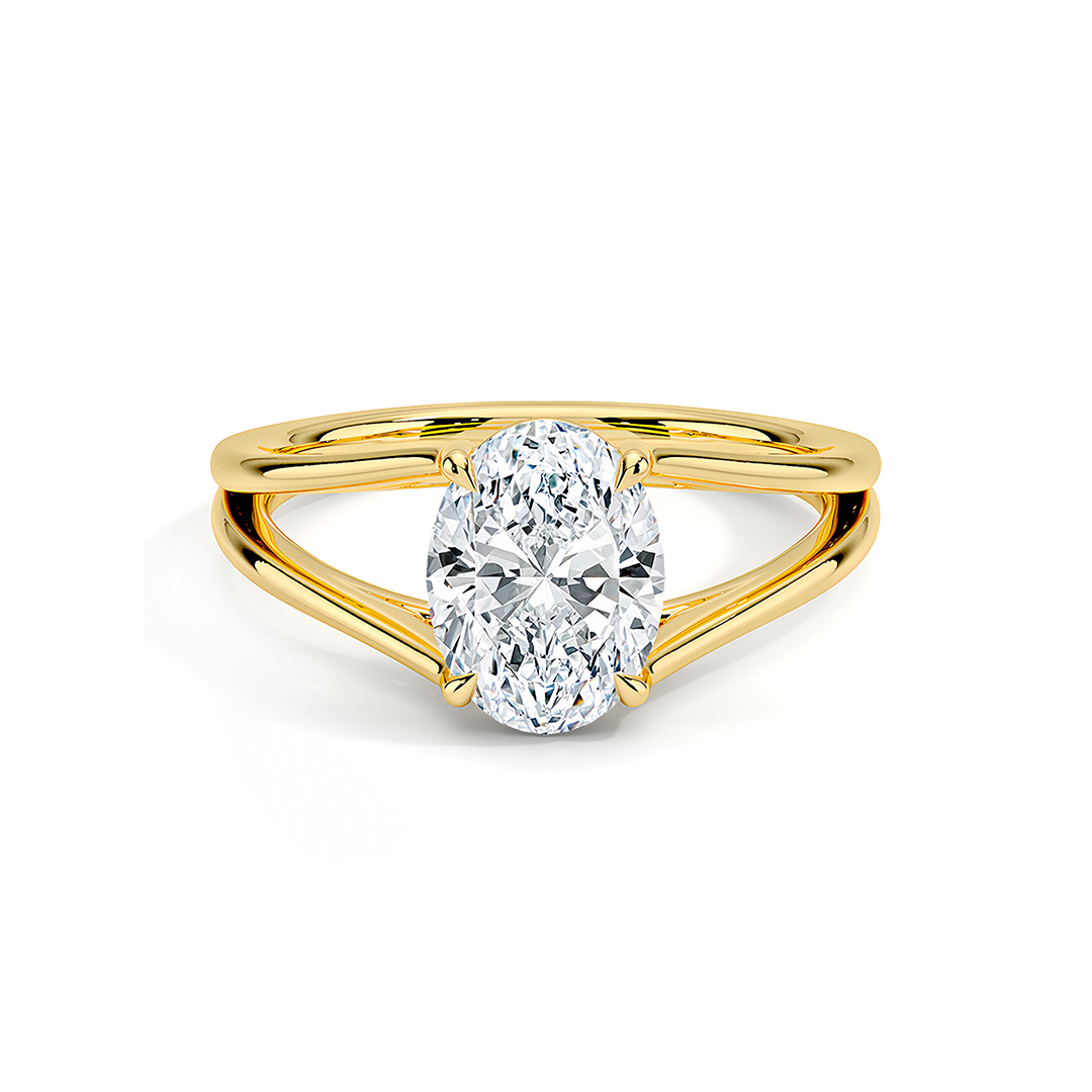 Spilt Shank Solitaire Classic Moissanite Ring