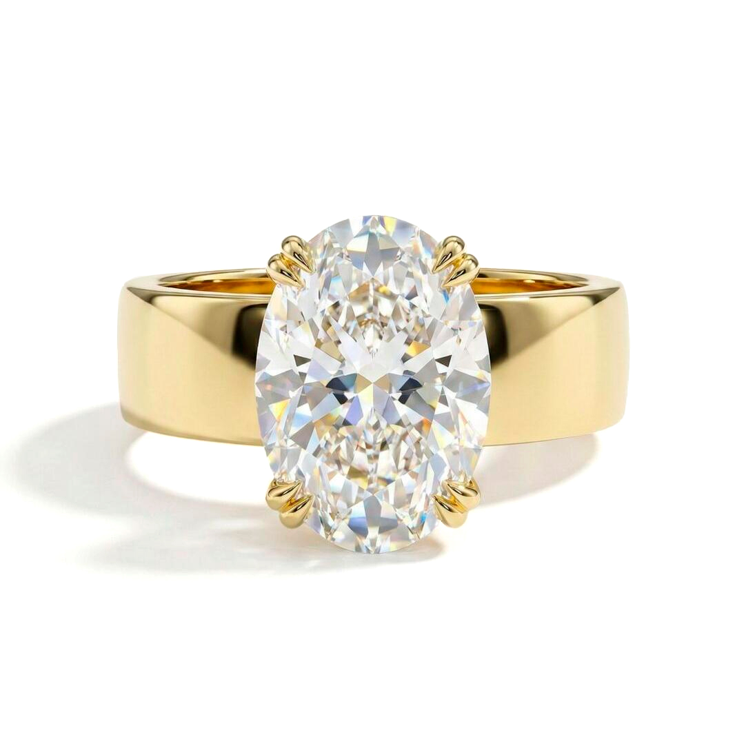 4CT Eight-Prong Moissanite Ring