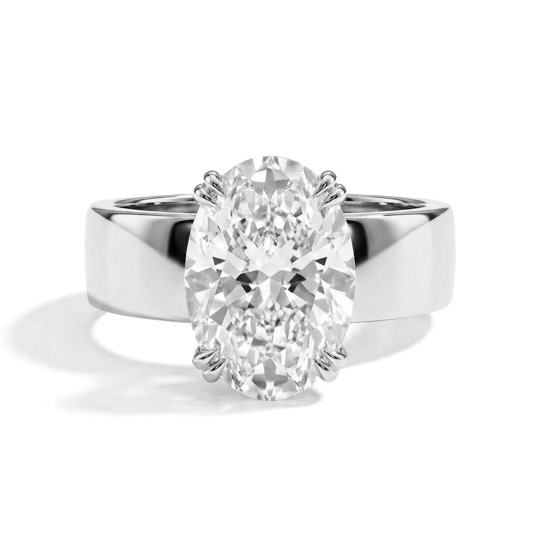 4CT Eight-Prong Moissanite Ring