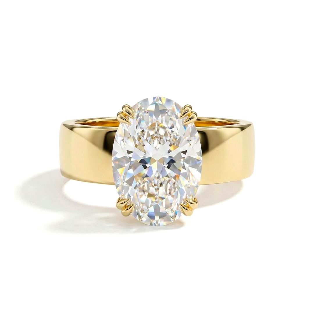 4CT Eight-Prong Moissanite Ring
