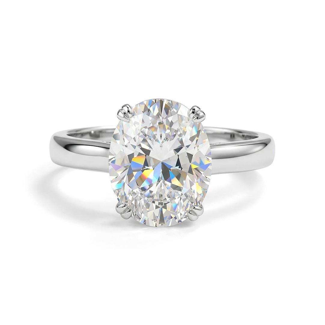 4CT Eight-Prong Moissanite Ring