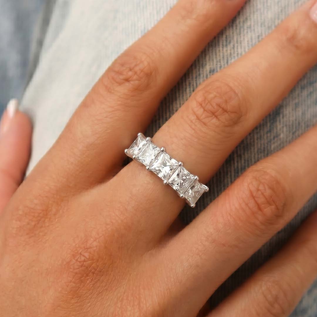 Five-Stone Princess Moissanite Ring
