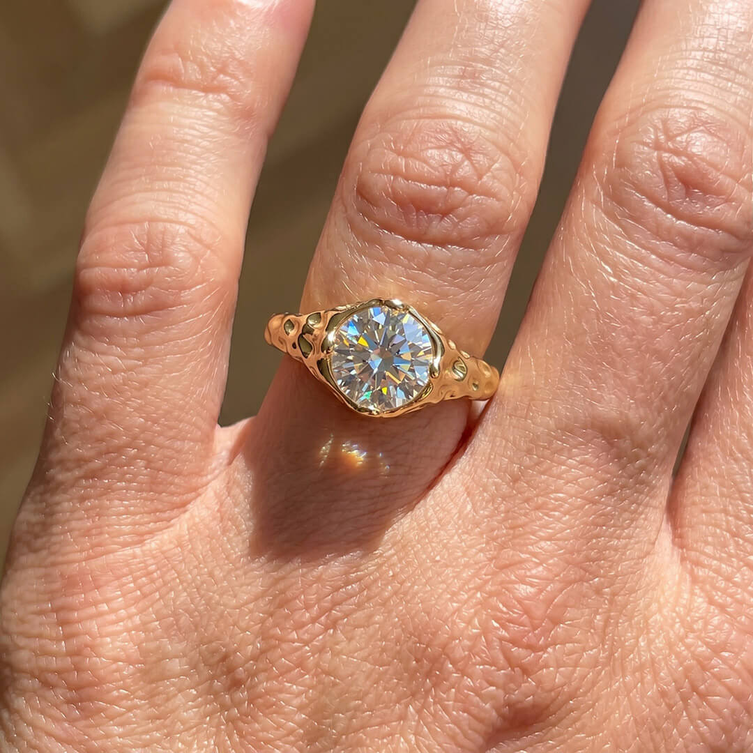 Vintage Old European Cut Moissanite Ring