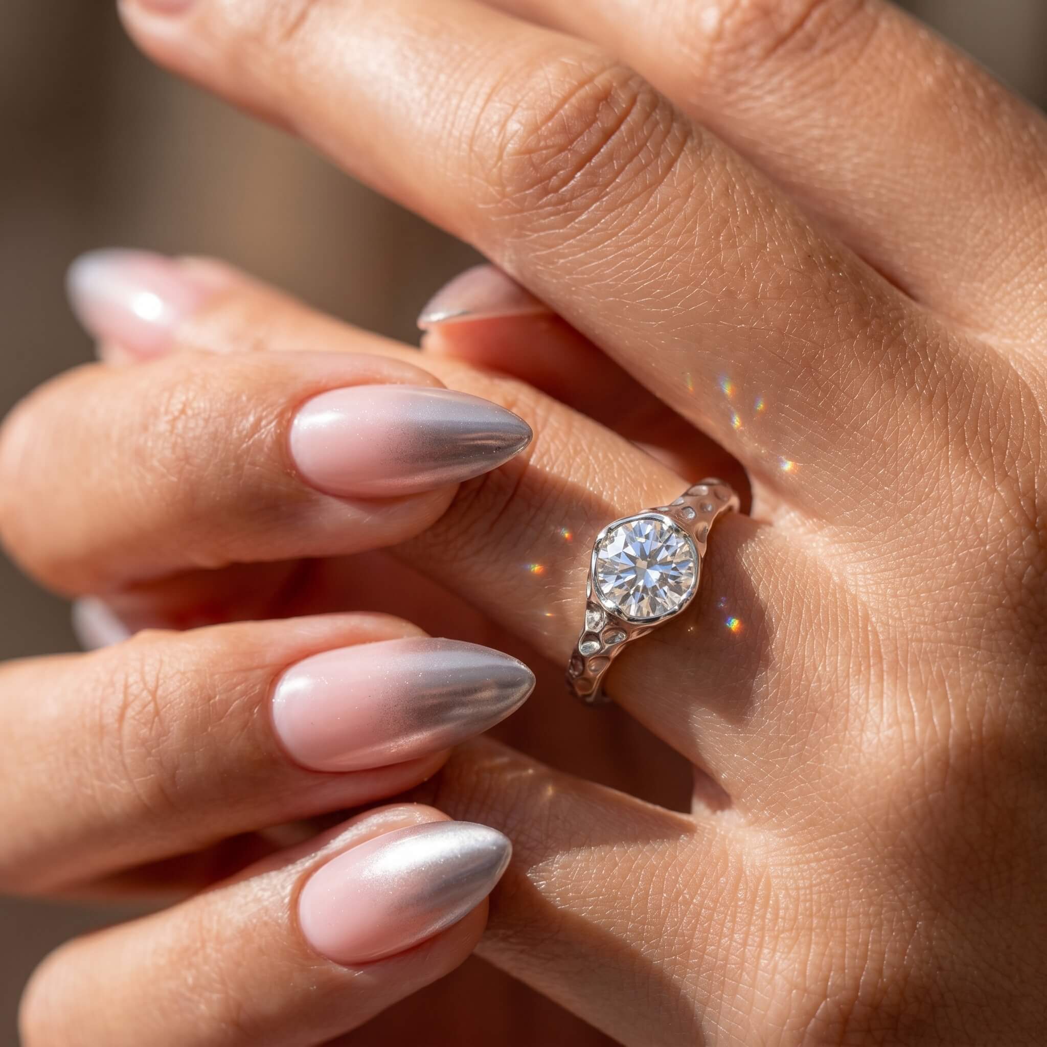 Vintage Old European Cut Moissanite Ring