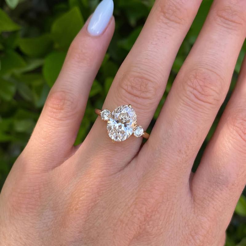 Zenith Three-Stone Moissanite Ring