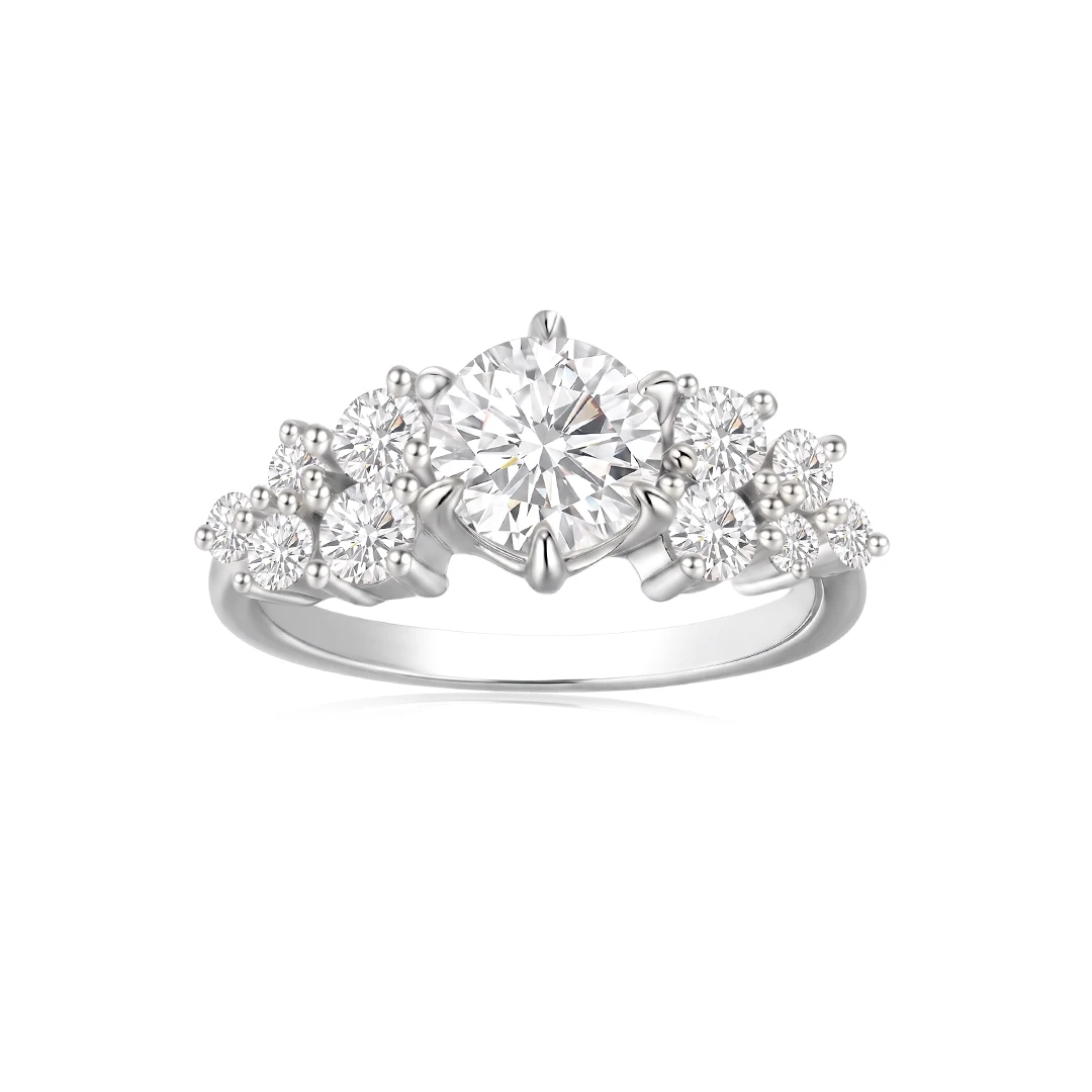 Cynthia Accent Moissanite Ring