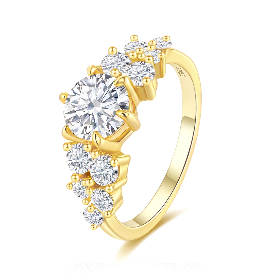 Cynthia Accent Moissanite Ring