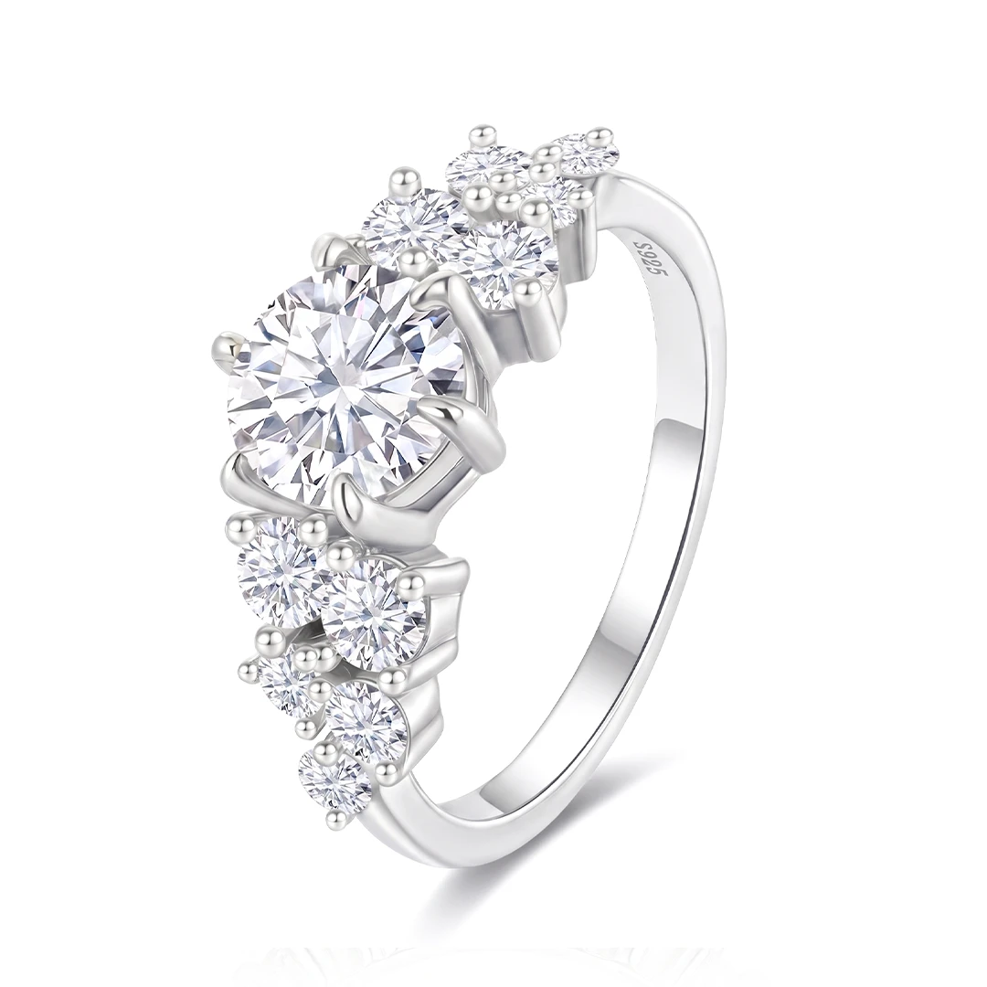 Cynthia Accent Moissanite Ring