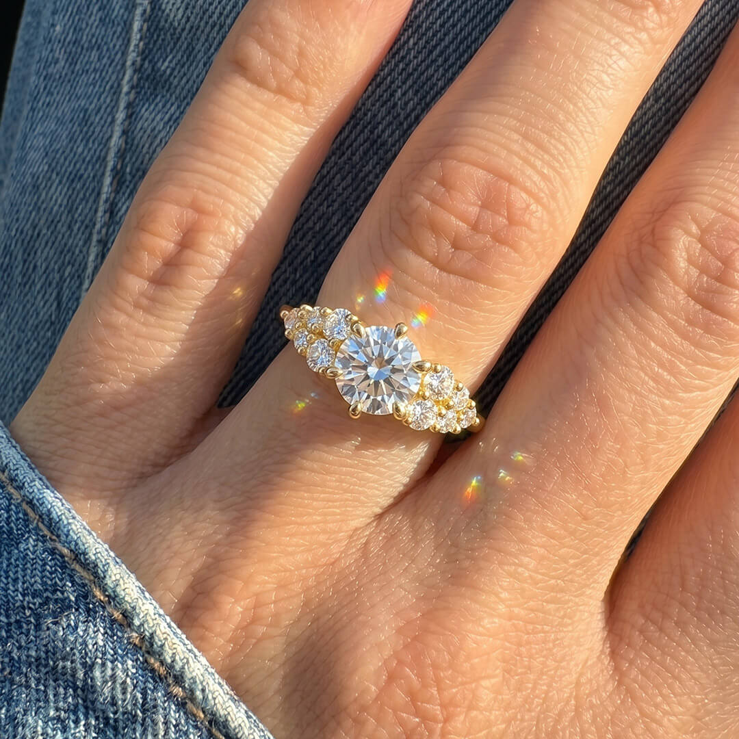 Cynthia Accent Moissanite Ring