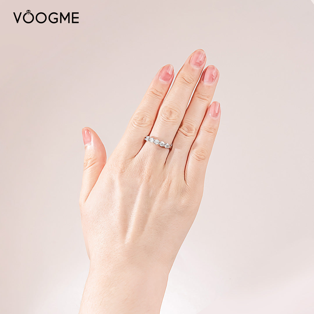 Eternal Moissanite Wedding Band-VOOGME